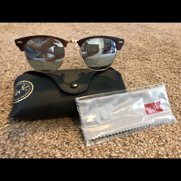 clubmaster silver flash